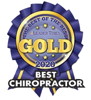 A badge awarding Elevate Health Chiropractic as Best Chiropractor 2020